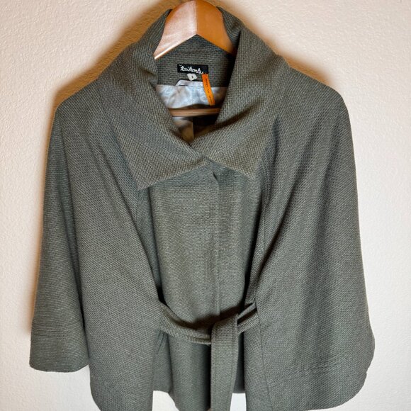 Anthropologie Taikonhu Cape Coat Wool Blend Retro 60s  Large - Picture 1 of 4